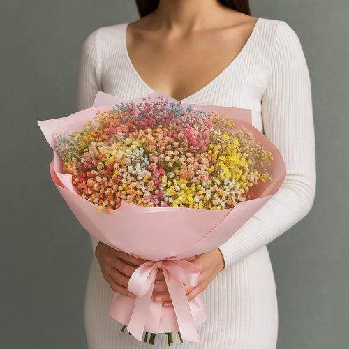 Букет Гипсофилы «Радужный сон»